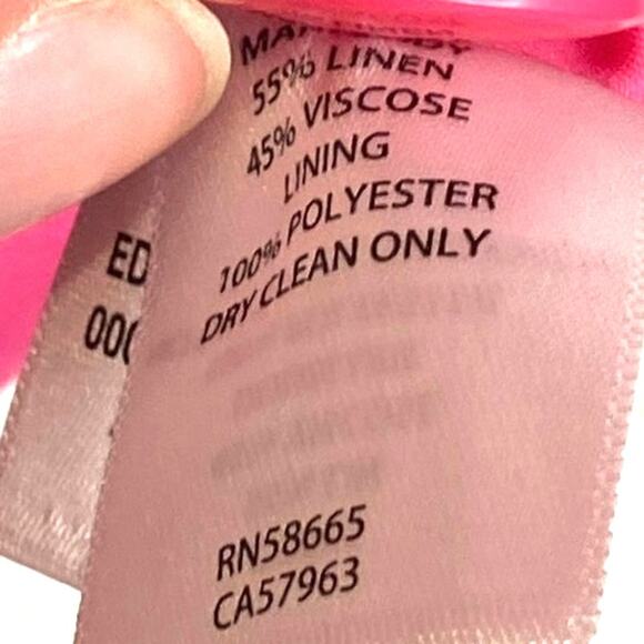 Open Edit Linen Blend Blazer Womens M‎ Pink Summer Office Casual Preppy Pinkcore - Picture 6 of 9